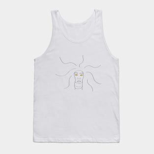 Girl with many thoughts Tank Top